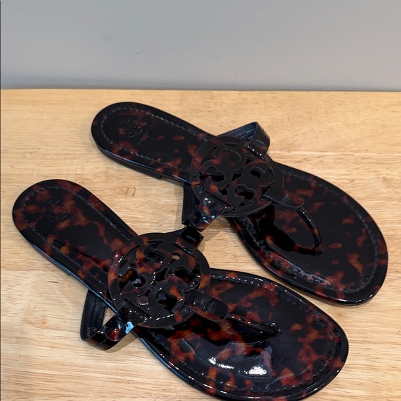 Tory Burch Tortoise Shell Sandals Size 11 Medium - Picture 4 of 6